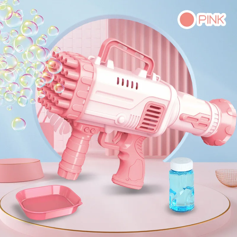 32 Löcher elektrische Bubble Gun Kinderspiel zeug automatische Bubble Maker Maschine mit Lichtern Mädchen Geschenk Sommer Outdoor Seifenblasen Gebläse