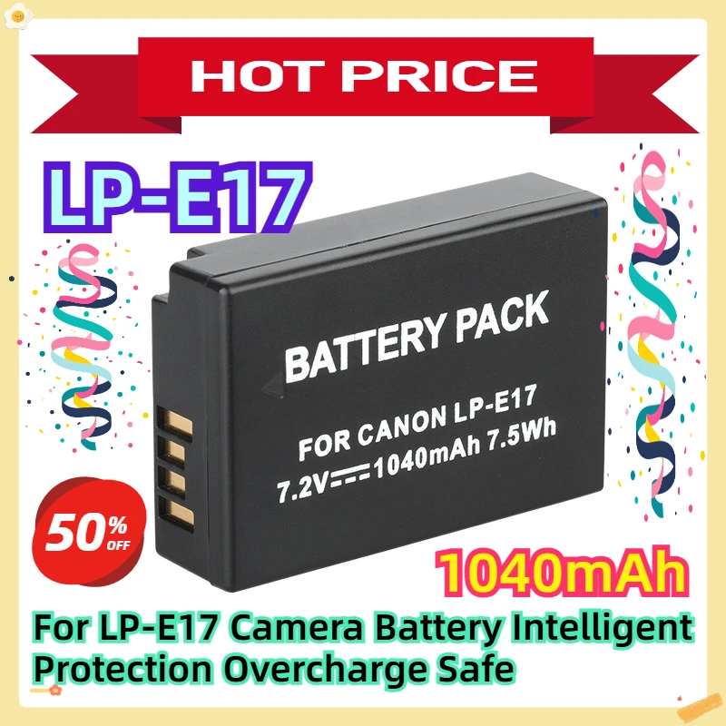 

For LP-E17 Camera Battery Intelligent Protection Overcharge Safe 7.2V 1040mAh