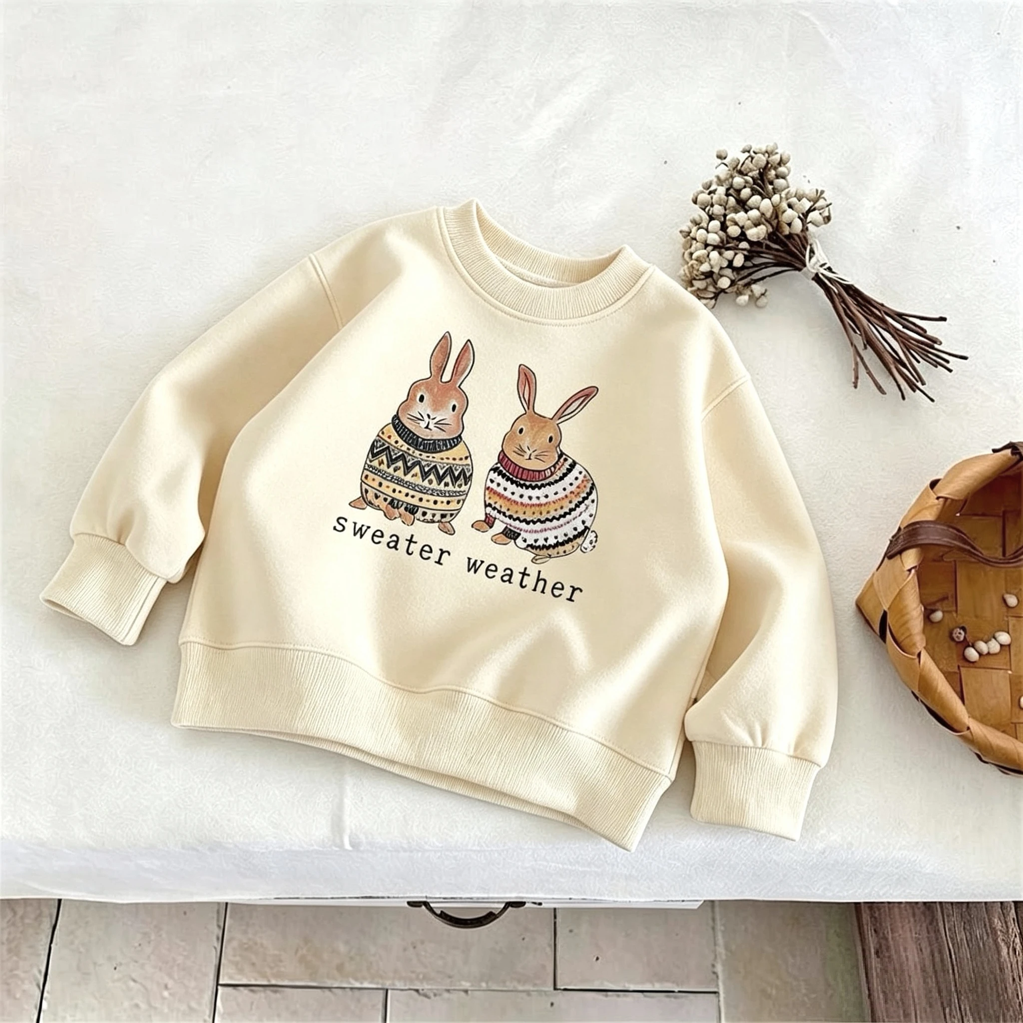 Baby Girl Clothing New Style Long Sleeve Sweatshirts Tops Printed Cartoon Fashion Children's Wear Hoodie Crewneck Autumn Clothes