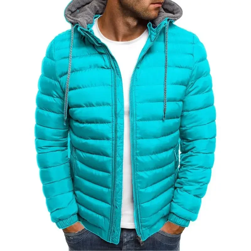 2023 Winter Wear Foreign Trade New Coat Men\'s Loose European Size Hooded Thickened Cotton Coat