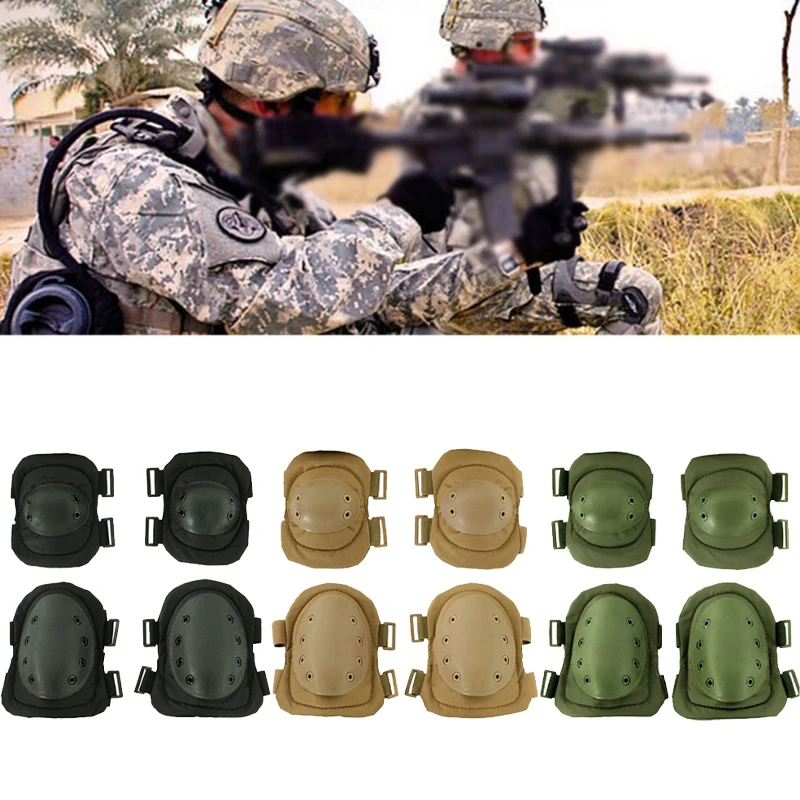 Knee pad Tactical Protective Gear Adult Elbow Pads Airsoft Paintball Combat Hunting  Outdoor Sports Safety Supplies