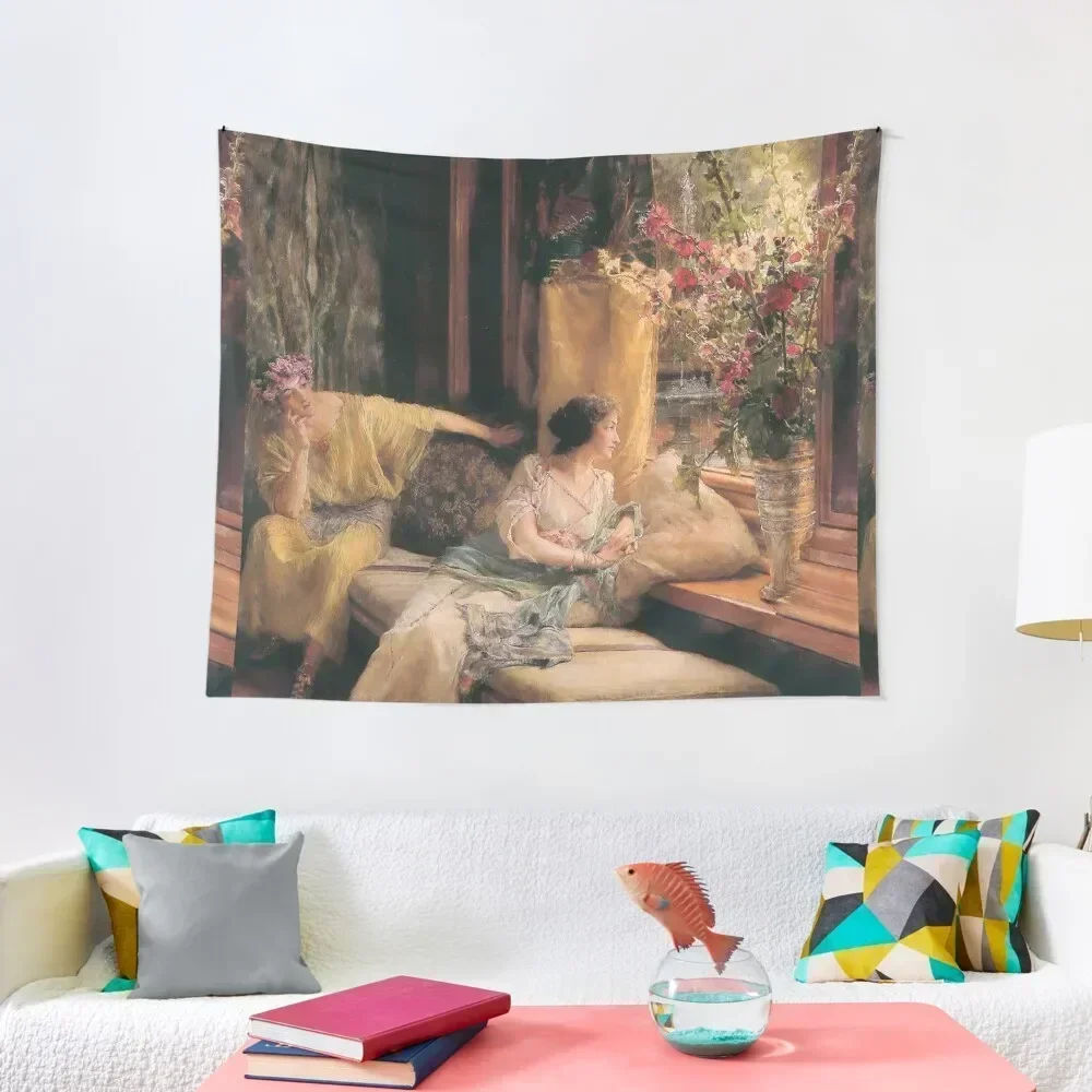 Vain Courtship - Sir Lawrence Alma-Tadema - 1900 Tapestry Room Decoration Accessories Japanese Room Decor Tapestry