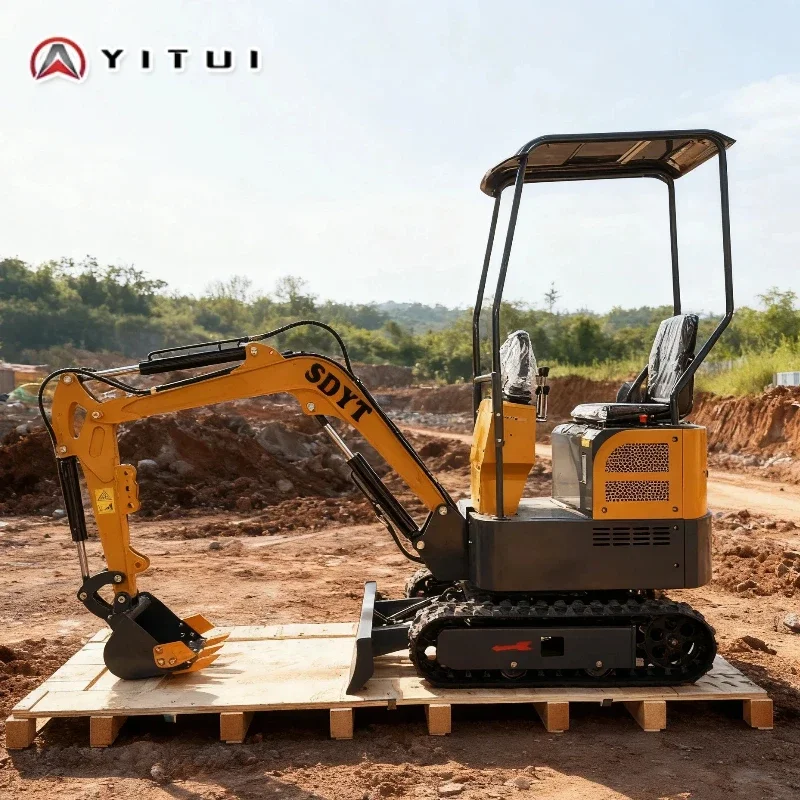 

1.2 Ton Real Shoot Mini Excavator Crawler Hydraulic Digger Ce Certified Multifunctional For Large Farm Customized Small Bagge