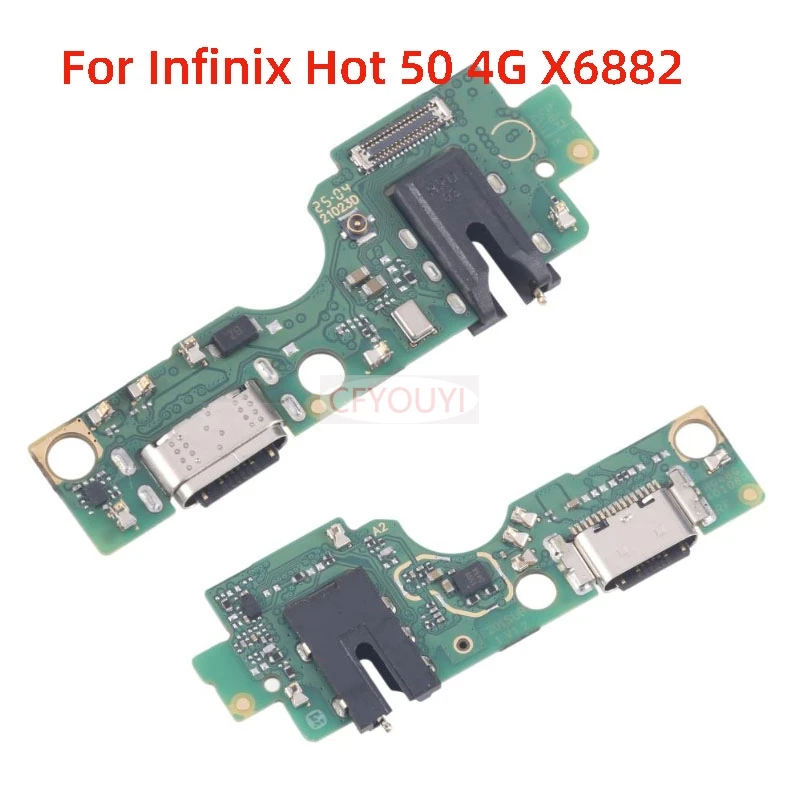 

Charging Port Board For Infinix Hot 50 4G X6882 / Hot 50 Pro X6881 USB Dock Connector Charger Port Flex Cable Replacement Part