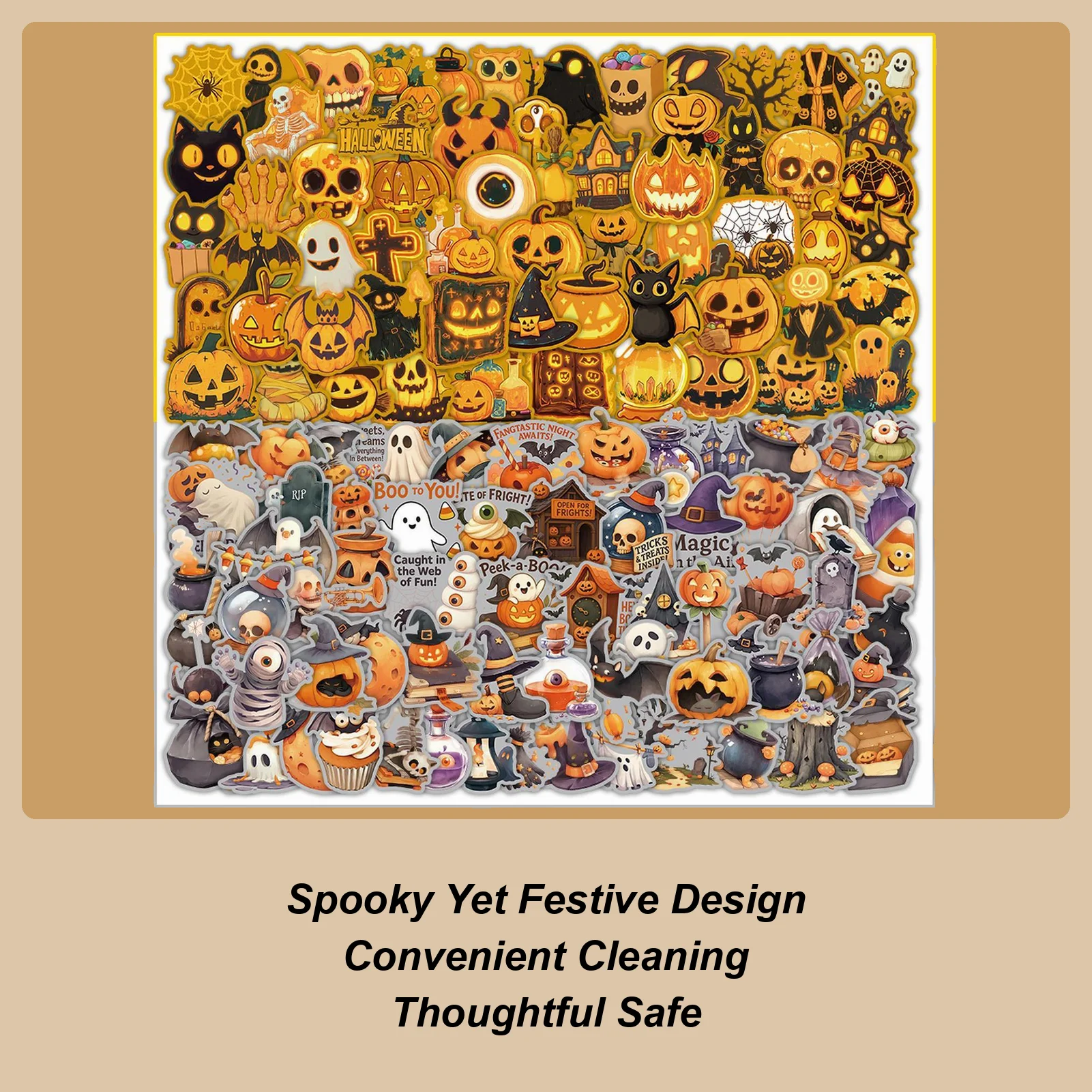 

200pcs Halloween Graffiti Stickers Aesthetic Phone Bike Scrapbook Motorcycle Laptop Decals Waterproof Sticker for Kids Toys Gift