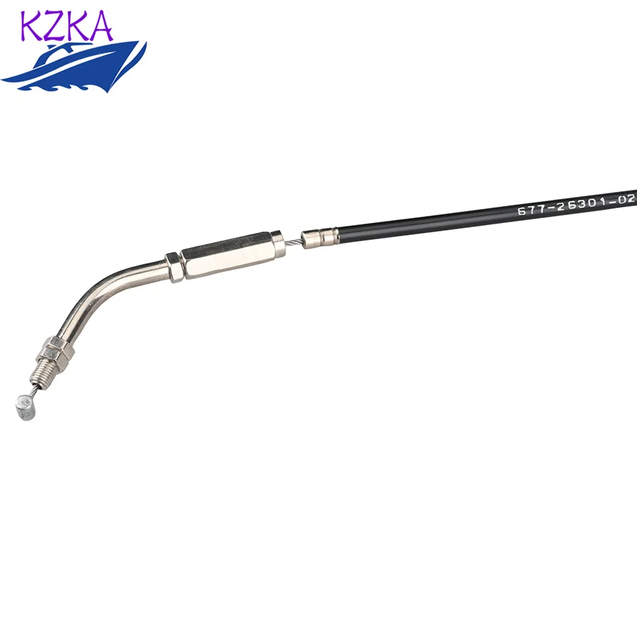 Cable de acelerador 677-26301 para Motor fueraborda Yamaha de 2 tiempos 6HP 8HP 677-26301-00 677-26301-02 67726301   Piezas del motor del barco