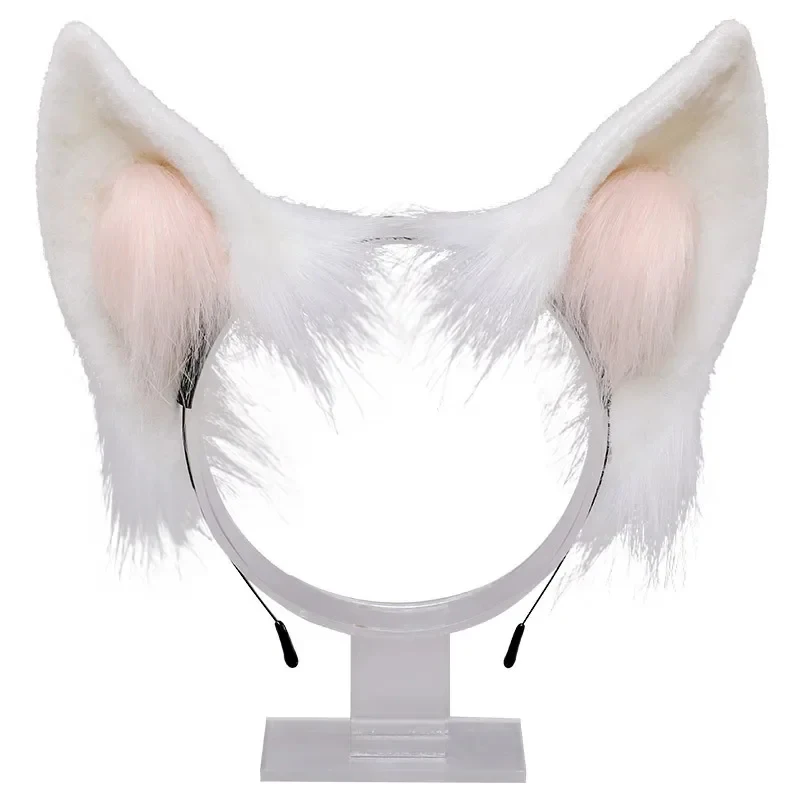 2026 Kawaii Women Girls Halloween Simulation Bunny Ears Headband Cosplay Anime Plush Fox Animal Ear KC Lolita Hair L3FCD - view 4