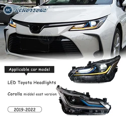 HCMOTIONZ LED Headlights for Toyota Corolla 2019-2022 Middel East Version Car Styling Front Lamps Assembly Accessories