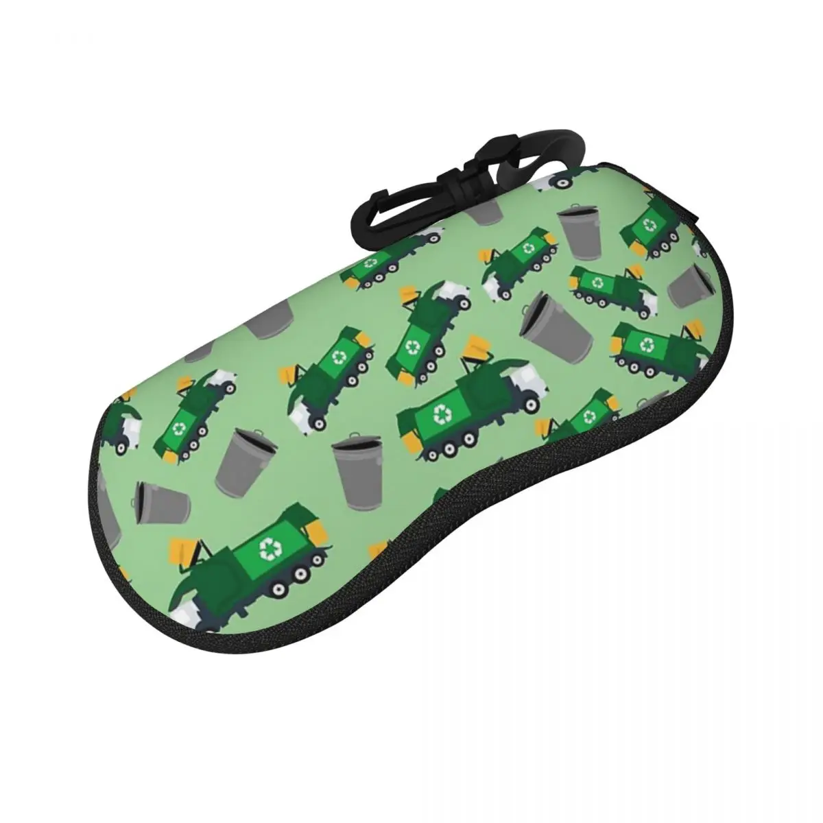 リサイクルゴミ収集車パターンシェルメガネケース保護サングラスボックス女性男性ソフト眼鏡バッグポーチ