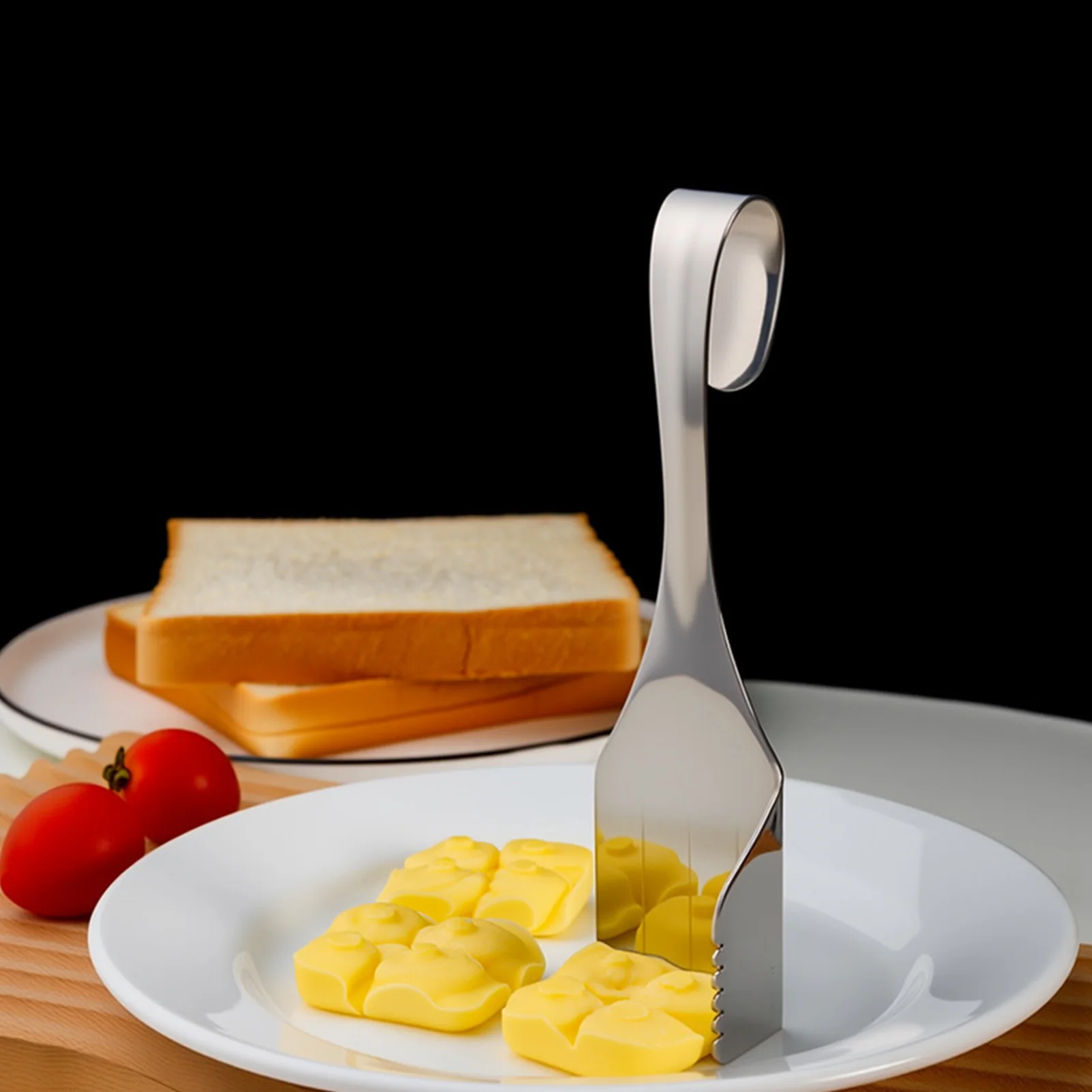 304 Stainless Steel Butter Cutter Cheese Slicer for Baking and Spreading with Non Slip Handle