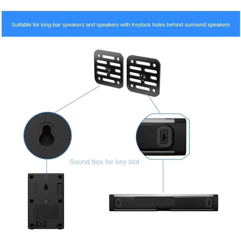 Soundbar Wall Mount Brackets For Yamaha SR-C20A YAS-207 YAS-209 YAS-108 YAS-109 Soundbar For Sony HT-G700 Speaker Spare Parts