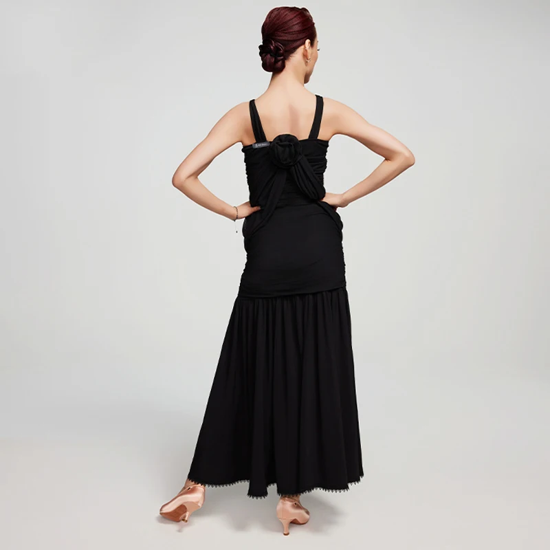 Volwassenen Moderne Dansen Jurken Onregelmatige Latin Top Lange Rok Dames Ballroom Danswedstrijd Kostuum Trainingspakken SL12570