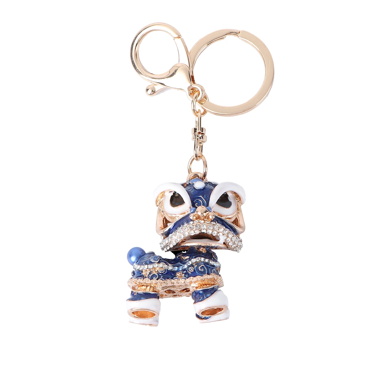 

Crystal Keychains Beautiful Bright Colors Women Backpacks Key Ring Chinoiserie Durable Metal Safe Materials Popular