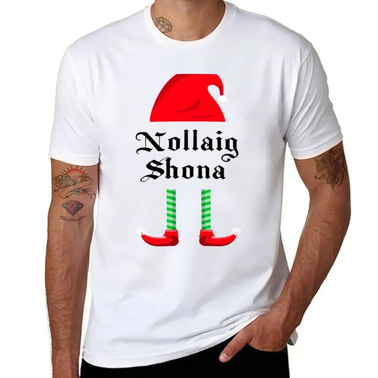 

Nollaig Shona - Happy Christmas in Irish T-Shirt man t shirt luxury man t shirts high quality luxury brand T-Shirt