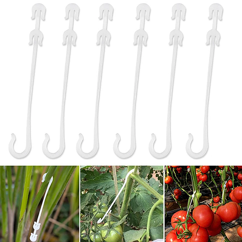 10pcs J Shaped Fruit Cherry Tomato Ear Hook Garden Vegetable Plant Grape Support Vines Fastener Clips Trellis Fixed Buckle Hook