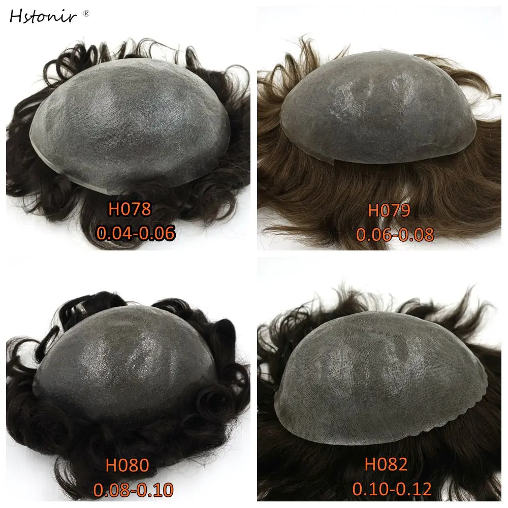 

Hstonir Pu Base Мужской парик Индийская замена волос Remy 8x10 дюймов для V
