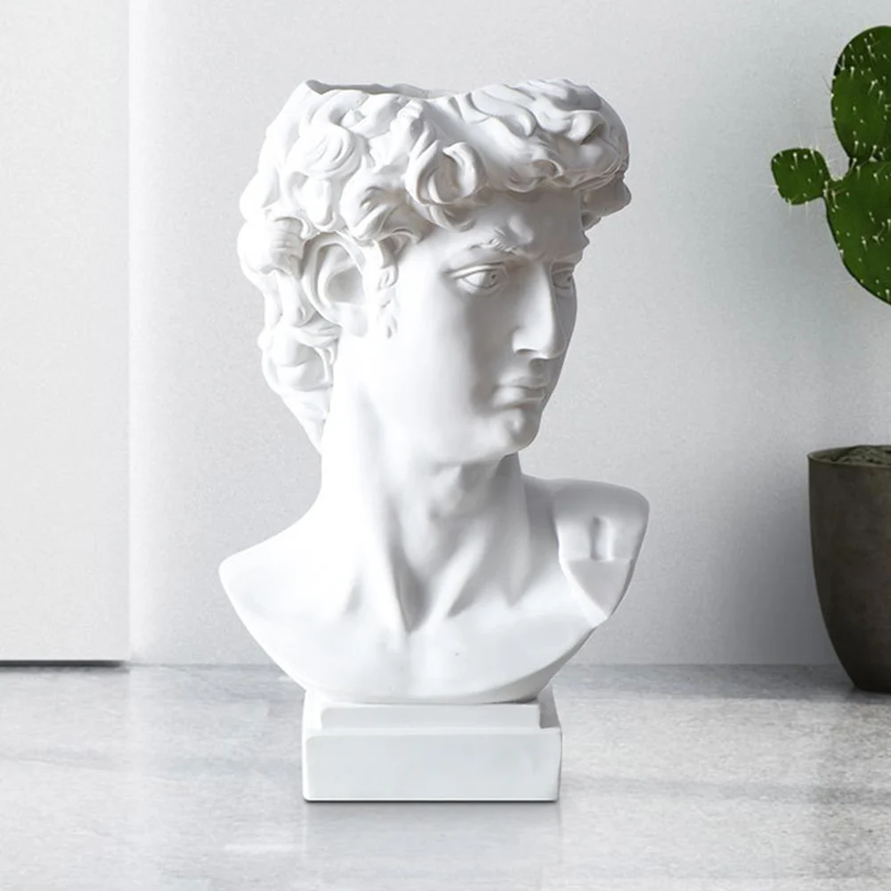 Nordic Style David Pen Holder Vase Hydroponic Ornaments Makeup Brush Storage Bucket Photo Props Desktop Decorative Ornaments