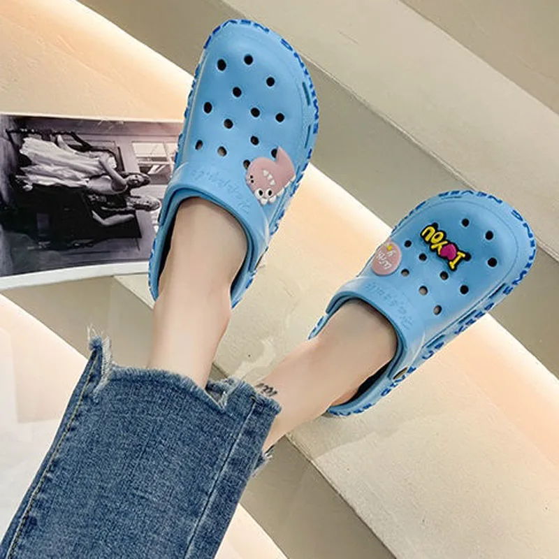 

Женские летние модные повседневные сандалии с закрытым носком, ажурные, новый стиль, нескользящие, прочные, для улицы и пляжа