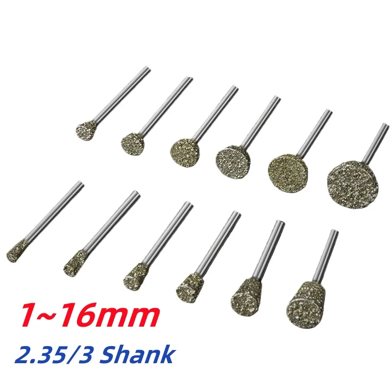 2.35/3mm Shank Grinding Inverted Trapezoid Polishing Engraving Bit For Jade Glass Carving Abrasive Rotary Tool