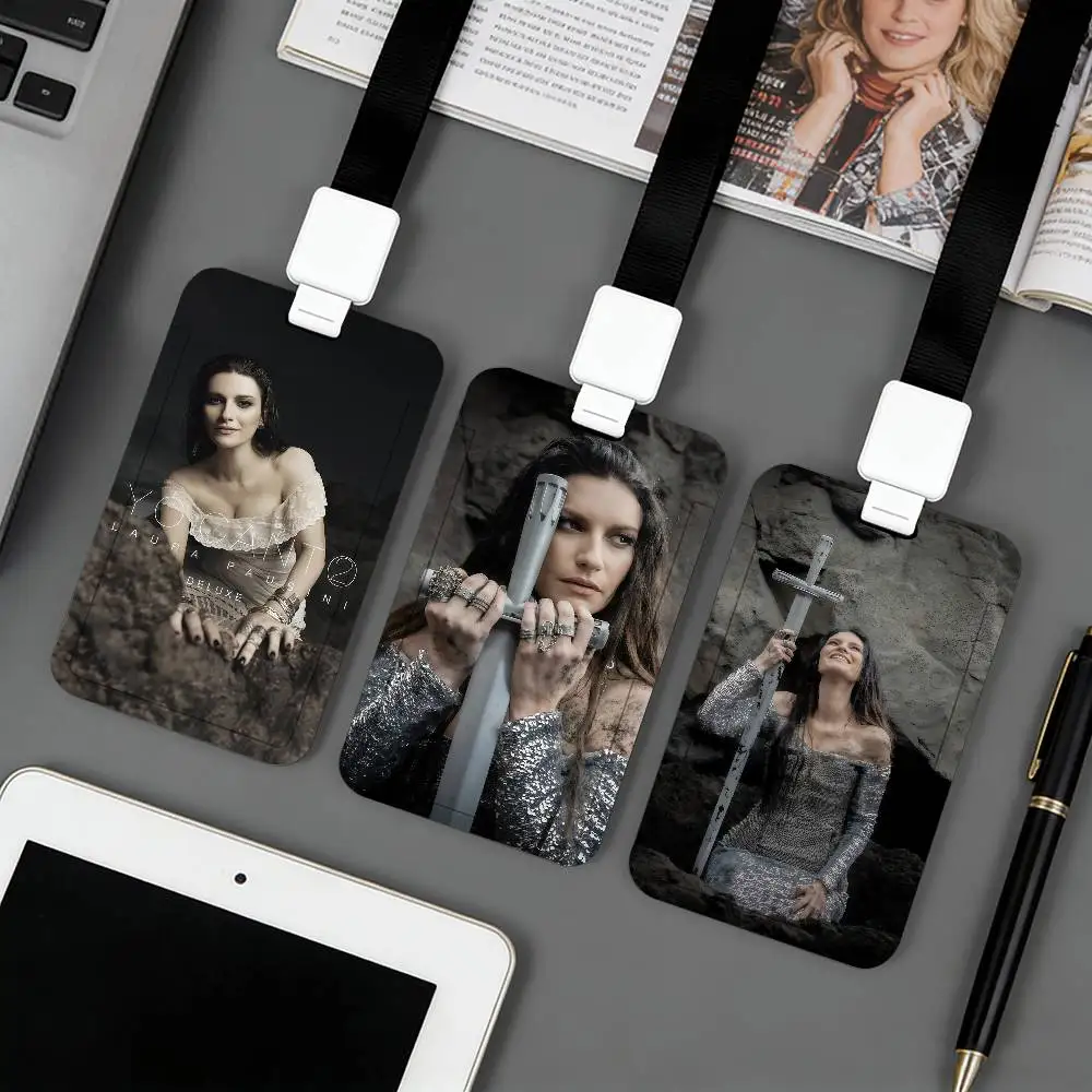 Singer L-Laura Pausini YO CANTO 2 Portatarjetas, Portatarjetas de identificación, Tarjetas bancarias, Pases de autobús para estudiantes, Permisos de trabajo, Accesorios y regalos