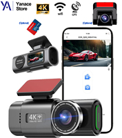 Dual Lens Dash Cam for Cars 4K Car Dvr with 1080P Rear View Cam Video Recorder GPS WIFI Car Camera Night Vision Parking Monitor