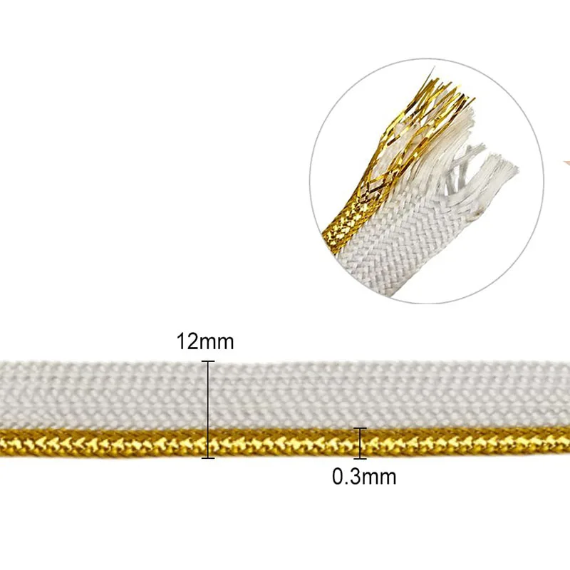 Piping Trim with Metallic Lip for Sewing