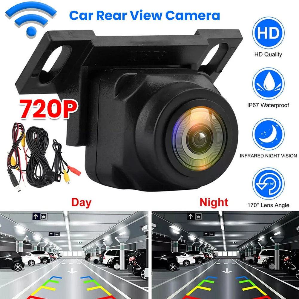 

720P AHD Автомобильная камера заднего вида с объективом 170 градусов, камера ночного видения, резервная камера заднего вида, CVBS, камера заднего вида для автомобиля