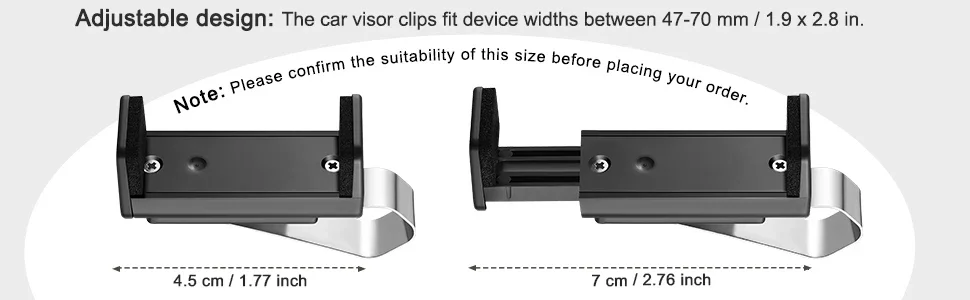1 PC Garage Door Opener Clip Universal Car Garage Remote Visor Clip Adjustable Compatible with Liftmaster, Sears and Chamberlain