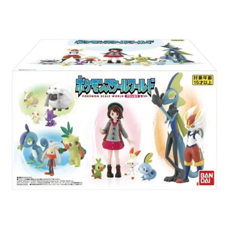 Genuine Bandai POKEMON Scale World Galar Region Yuuri Aceburn Anime Action Figures Shokugan Model Figure Toys Gift for Kids