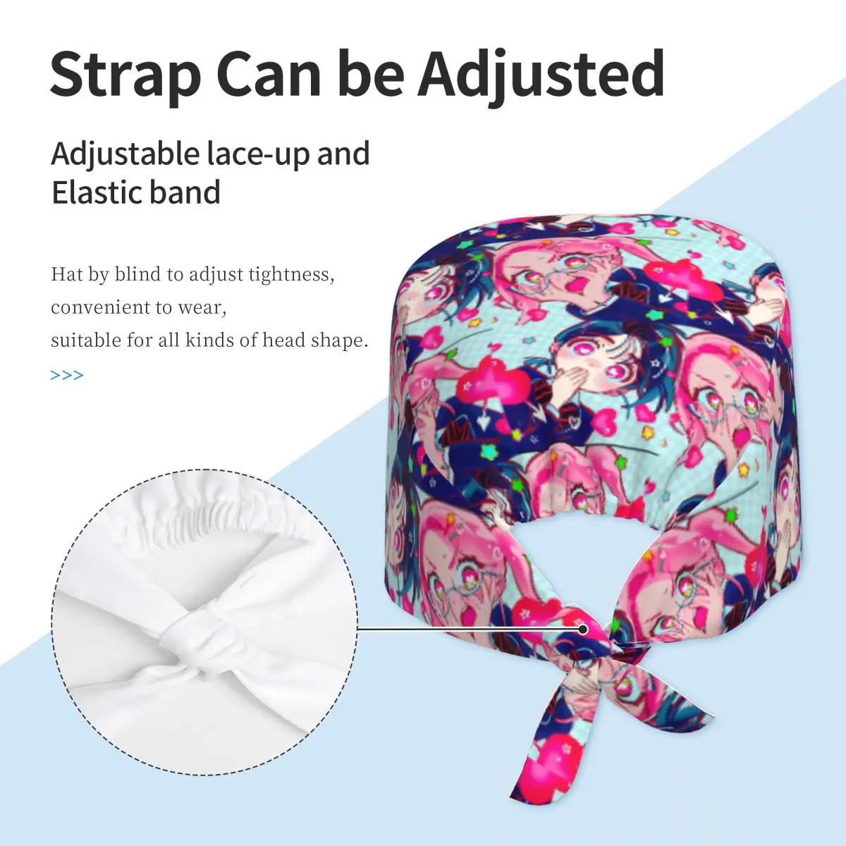 Work Scrub Cap Alien Scenery Nurse Hats Kawaii For Unisex Tie Back Working Caps Soft Comfy Custom Medical Cap