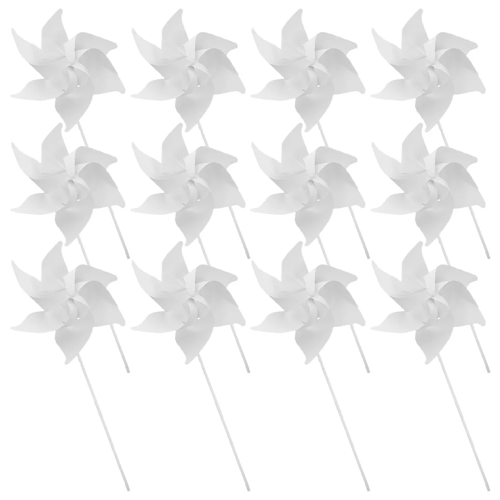20 Stuks Leeg Voor Kinderen Diy Graffiti Windmolens Ongeverfd Kleuterschool Diy Pinwheel Papier Pinwheel Outdoor Party Gunsten Art Craft