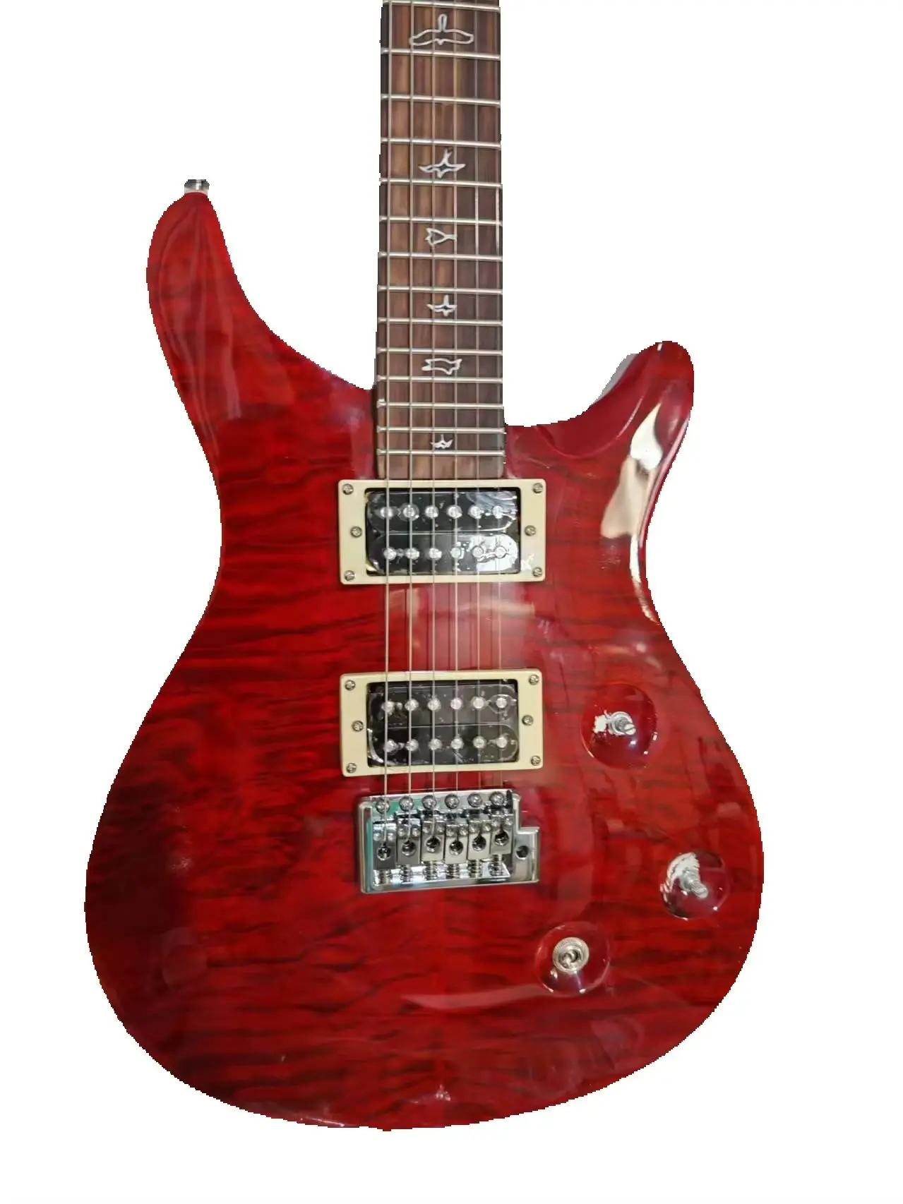 PR$.Electric Guitar Made in China,flame maple, mahogany body, ,in stock have logo