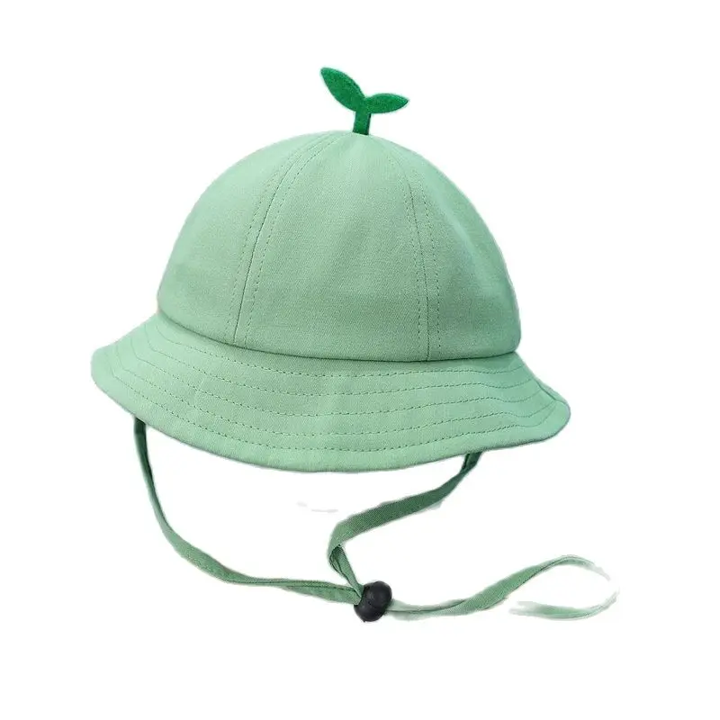 Solid Color Bucket Hat Fisherman Hat Outdoor Travel Hat Sun Cap Hats for Children Boys and Girls 54