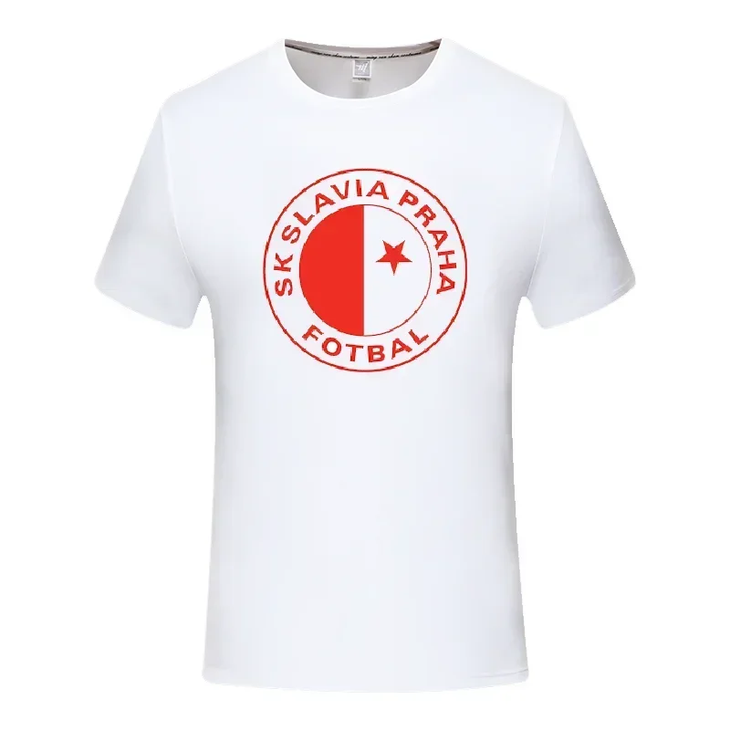 New SK Slavia Praha T Shirt Czech Republic Prague Print  Quality Casual T-Shirt For Men Plus Size XS-5XL