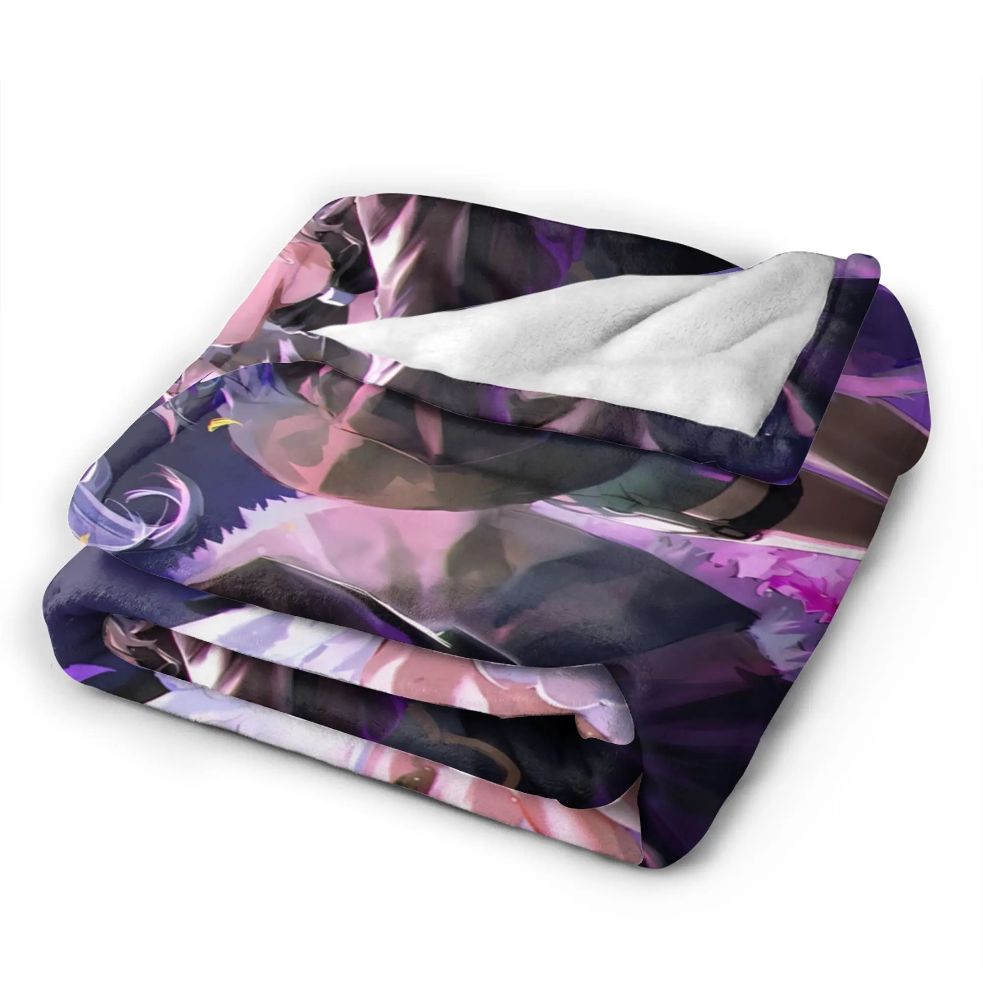 Singer V4flower Vflower Chibi Flannel Blankets Winter  Super Soft Throw Blanket for Children Home Decor Bedspread Sofa Bed Cover
