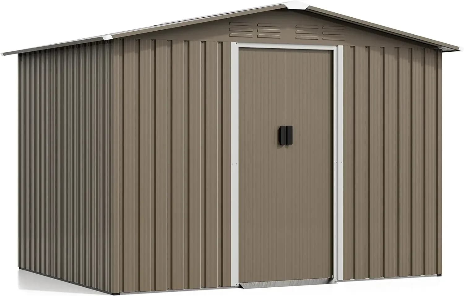 

8 x 6FT Outdoor Storage Shed Waterproof, Large Garden Tool Shed with Air Vents and Lockable Sliding Door, Shed Storage House