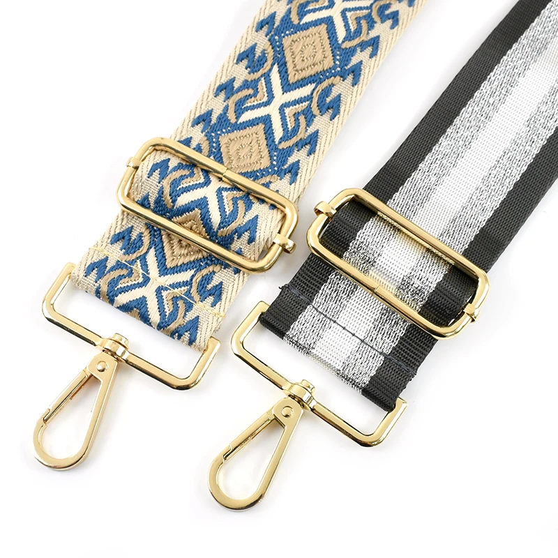 1P Deepeel 5cm Wide Handbag Straps Embroidered Bag Strap Shoulder Band Crossbody Webbing Adjustable DIY Sewing Accessories