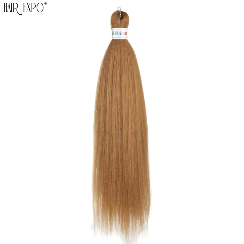 26Inch Easy Braids Hair Synthetic Colourful Pre Stretched Braiding Hair Extensions Jumbo Braids Ombre Yaki Long Straight Hair - Image 69