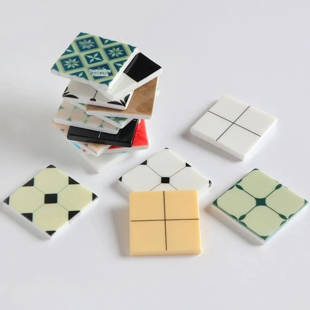 

4pcs/set 1:12 Scale Miniature Dollhouse Flooring DIY Mini Dollhouse Spliced Flooring 58X58x3mm Solid Wood Floor Tiles
