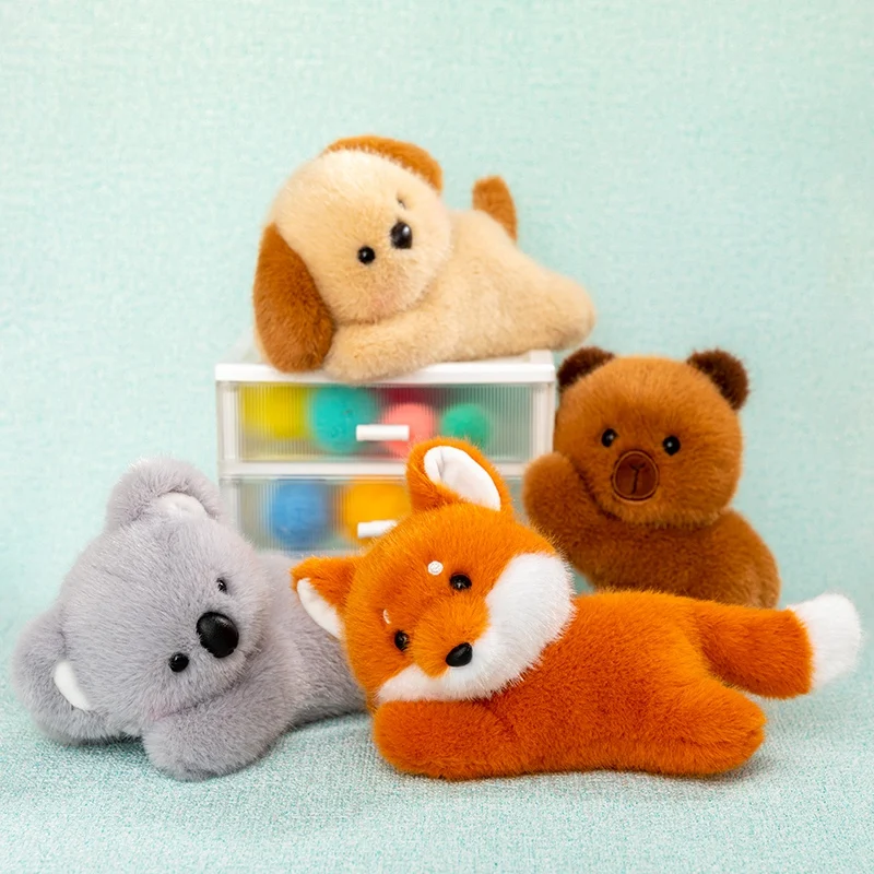 18cm Cartoon Animal Mouse Wrist Rest Soft Toys Cute Lying Pig Dog Fox Koala Plushies Stuffed Doll Girl Boy Gift