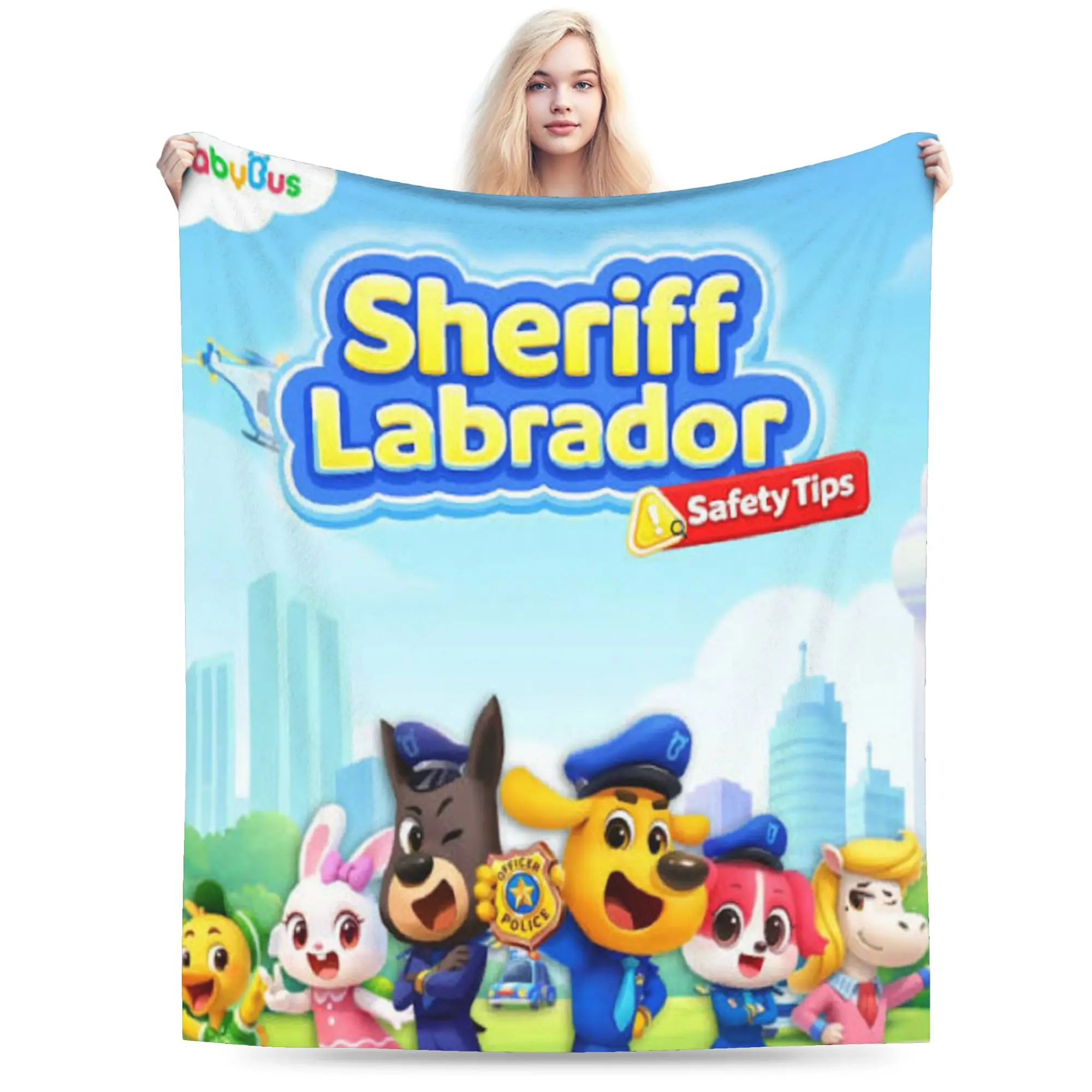 Safety Sheriff Labrador  Accessories Blankets Soft Fleece  Throw Blanket Relax Quilt
