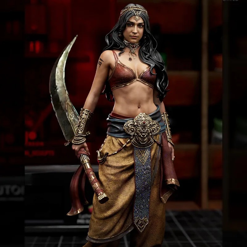 

Zahiri Middle Eastern Style Knife Woman 1/24 Scale Resin Figure Model Kit Fantasy Miniature Unassembled Unpainted Diorama Toy