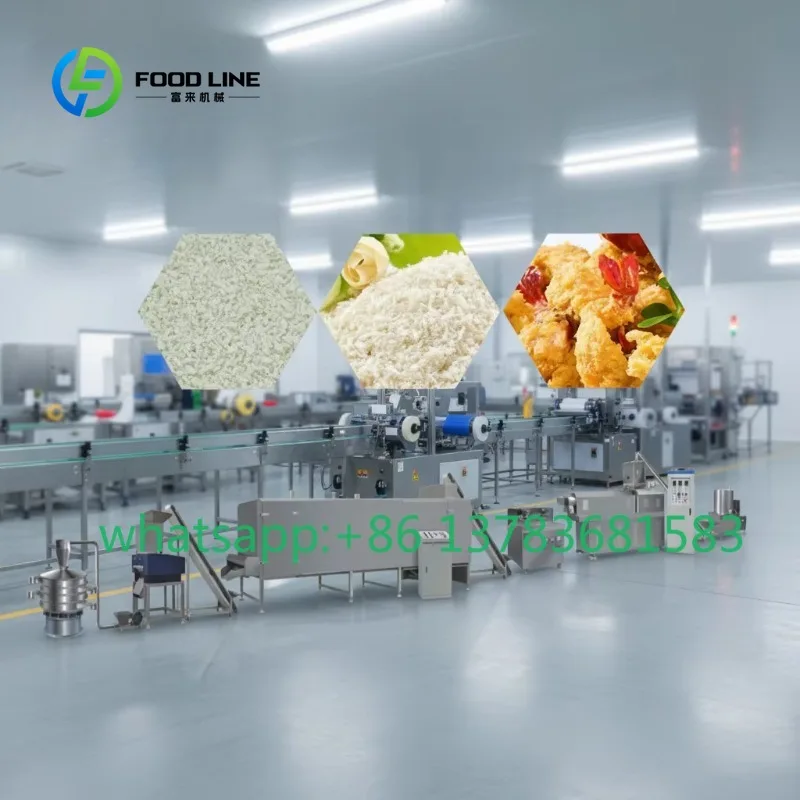Customized Industrial Bread Crumbs Production Line Automatic Breadcrumbs Extrusion Making Machine Food Processing Machinery