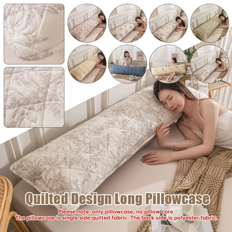 Cotton Soft Thick Body Pillowcase Sleeping Long Pillow Case Large Size Cushion Couple Hugging Pillow Cover for Bed Home Decor