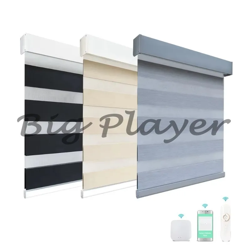 

Дистанционное управление днем и ночью полиэстеровые шторы умные электрические шторы зебры