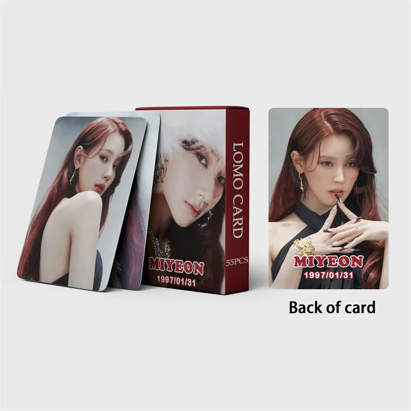 Imagem -03 - Kpop Gidle Álbum Pequeno Cartão Postal Miyeon Cho Mi-yeon Super Lady ° Cartão Lomo Minnie Presente Yuqi 55 Peças por Conjunto