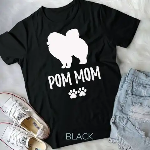 개 엄마를위한 재미 있은 Pom Pomeranian 셔츠 티셔츠 유니섹스 티셔츠