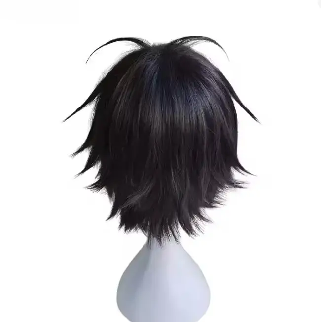 Anime Monkey D. Luffy Cosplay Black Women's Cosplay Role Play Wigs Short Straight Wigs for Halloween