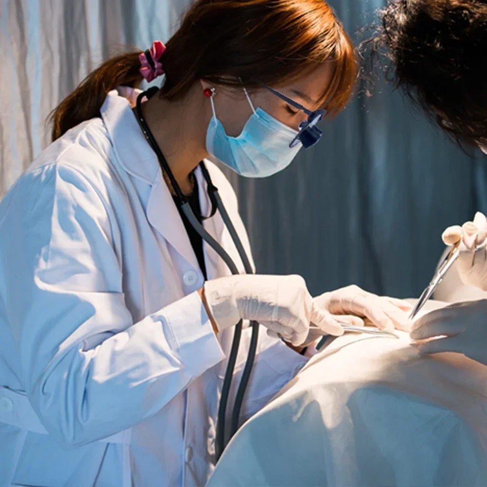 2.5X TTL customized ent general surgery microsurgery veterinary frame type binocular loupe with lightweight