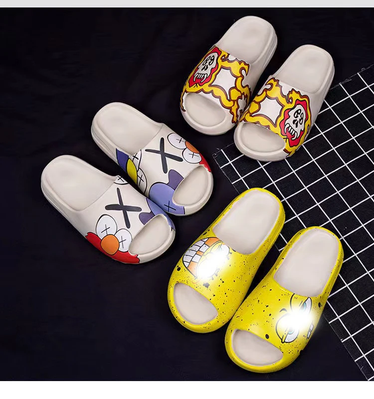 Men's Slides Slippers Beach Flip Flops Man Clappers Indoor Bathroom Slippers Summer House Shoes Women Platform Sandals Fashion